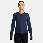 Nike Tøj Nike One Classic Dri-FIT Shirt, langærmet Damer - mørkeblå, hvid
