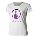 Quiet Please Tøj Quiet Please Baseline Glitter T-shirt Damer-Hvid