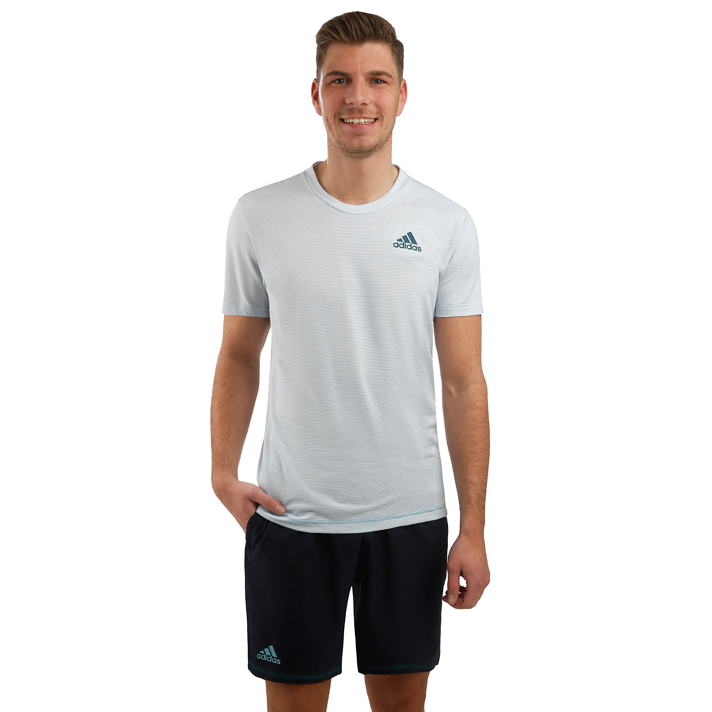 Adidas parley striped tee hotsell