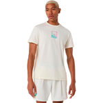 ASICS Tennist&oslash;j ASICS Court Core Graphic T-shirt Herrer-creme, flerfarvet