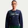 Court Fleece Crew Sweatshirt Damer-m&oslash;rkebl&aring;, creme