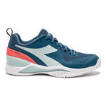 Diadora Tennissko Diadora Blushield Torneo 2 Allcourt-sko Damer-Petrol,Mint