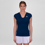 BIDI BADU Tøj BIDI BADU Crew V-Neck T-shirt Damer-Mørkeblå