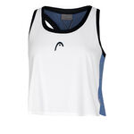 HEAD Tøj HEAD Play Crop Tanktop Damer-Hvid,Blå-grå