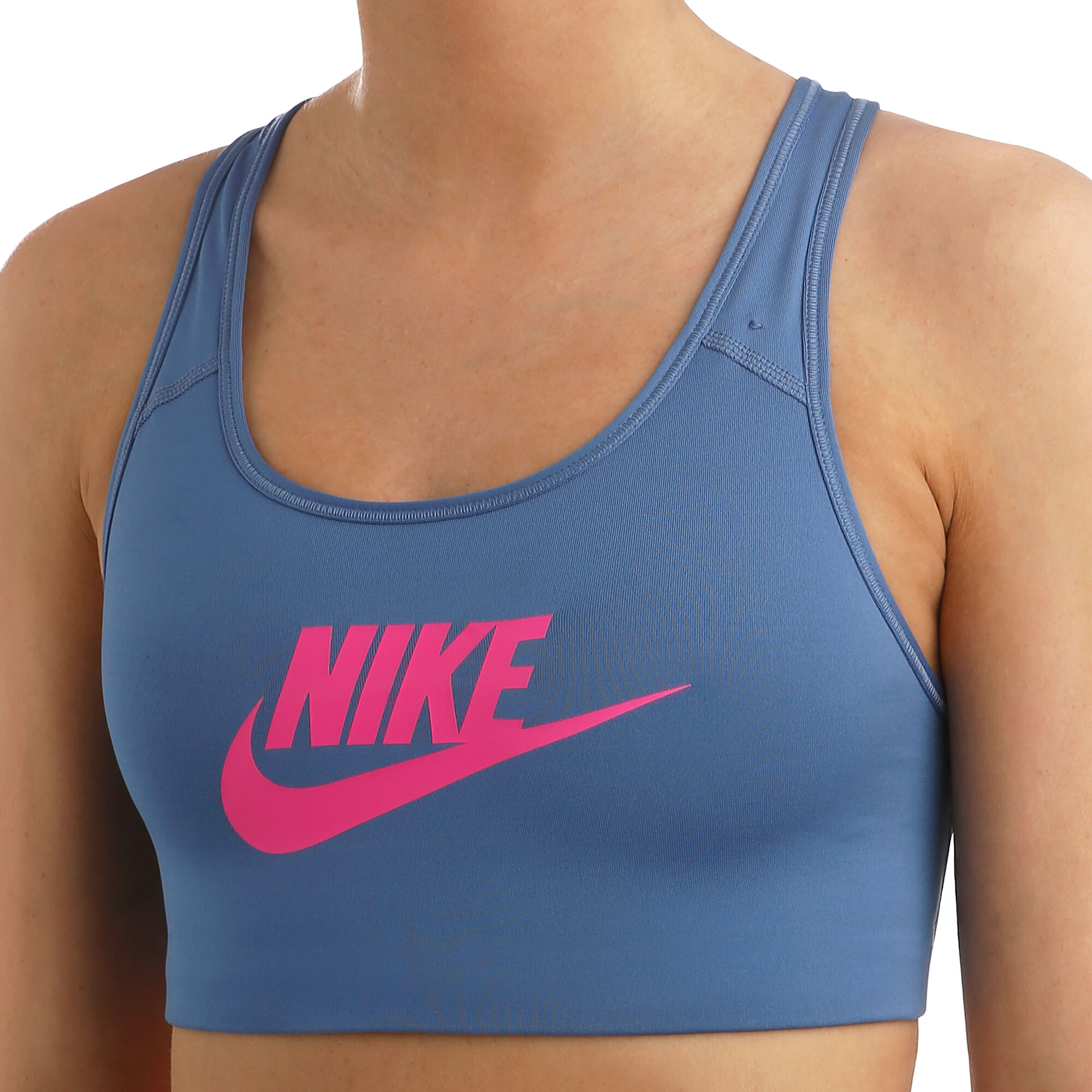 Nike Swoosh Futura Sports-BH Damer - Lyseblå, Pink køb ...