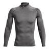 Heatgear Comp Mock Shirt,Langærmet Herrer-Grå