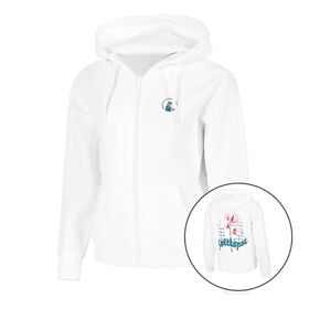 Billede af Create Flower Zip Sweatjakke Damer-Hvid,Flerfarvet