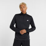 New Balance Tøj New Balance Knit 1/4 Zip Shirt,Langærmet Herrer-Sort