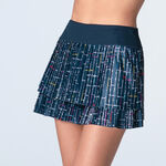 Lucky in Love Tøj Lucky in Love Lovin' Boucle Pleated Nederdel Damer - mørkeblå, flerfarvet
