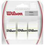 Wilson Overgrips Wilson Pro Overgrip Perforated Pakke Med 3-Hvid
