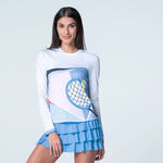 Lucky in Love Tøj Lucky in Love Linen Intuition Shirt,Langærmet Damer-Hvid,Flerfarvet