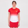 Crew Gradiant T-shirt Damer-Rød,Hvid