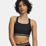 Under Armour Sports-BH Under Armour HeatGear High Sports-BH Damer-sort, hvid