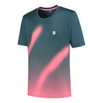 K-Swiss Tøj K-Swiss Hypercourt Print Crew T-shirt Herrer - petrol, pink