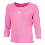 Quiet Please Tennist&oslash;j Quiet Please Crush Mixed Shirt, lang&aelig;rmet Damer-pink, hvid