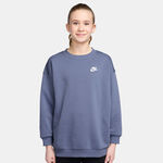 Nike Tøj Nike Sportswear Club Fleece Oversized Crew Sweatshirt Pige - blå-grå, hvid
