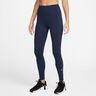 Dri-FIT One High Rise Stramme løbebukser Damer - mørkeblå, hvid