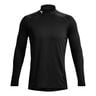 Coldgear Fitted Crew Shirt, lang&aelig;rmet Herrer - sort, 