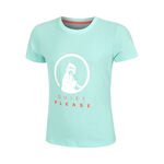 Quiet Please Tøj Quiet Please Wild Baseline Logo T-shirt Pige-Turkis,Flerfarvet