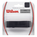 Wilson <b>b</b>asisgrebsbånd Wilson  Premium Leather Replacement Grip Pakke med 1 - sort