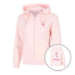 Quiet Please Tøj Quiet Please Endlessly Flower Zip Sweatjakke Damer-Rosa,Flerfarvet
