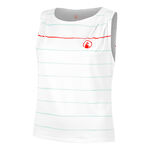 Quiet Please T&oslash;j Quiet Please Wild Poach & Stripe Tanktop Damer-Hvid,Turkis