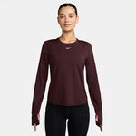 Nike Tøj Nike One Classic Dri-FIT Shirt, langærmet Damer - mørkerød, hvid