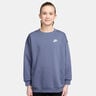Sportswear Club Fleece Oversized Crew Sweatshirt Pige - bl&aring;-gr&aring;, hvid