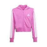 adidas T&oslash;j adidas 3Stripes Sweatjakke B&oslash;rn-Pink,Hvid