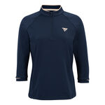 Tecnifibre T&oslash;j Tecnifibre Thermozip 3/4 Shirt, lang&aelig;rmet Damer-m&oslash;rkebl&aring;