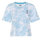 Australian Open Tøj Australian Open AO Tie Dye Cropped T-shirt Damer-Lyseblå,Hvid