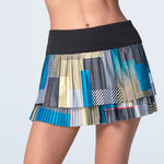 Lucky in Love Tøj Lucky in Love Stripe It Up Pleated Nederdel Damer-Sort,Flerfarvet