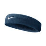 Swoosh Pandebånd Unisex - mørkeblå, hvid