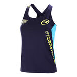 Bullpadel Tøj Bullpadel T-Shirt Tanktop Damer - mørkeblå, gul