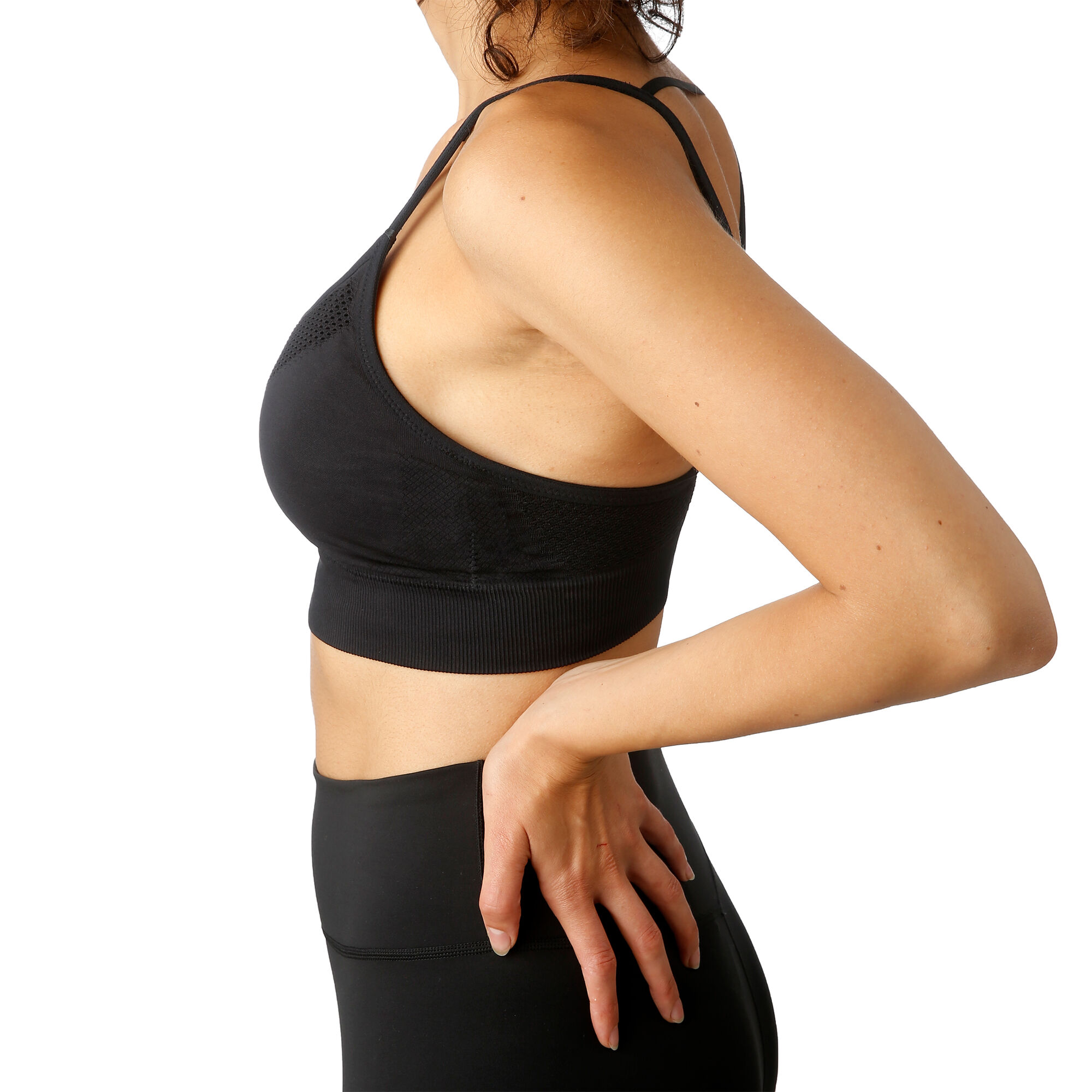 Nike Seamless Sports-BH Damer - Sort, Hvid køb online ...