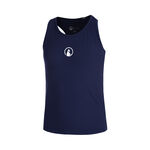 Quiet Please Tøj Quiet Please Racerback Tanktop Pige-Mørkeblå,Hvid