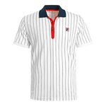 Fila Tøj Fila Stripes Polo Herrer-Hvid,Mørkeblå