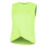 Twist Front Tanktop Damer-Neongr&oslash;n