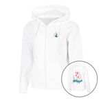 Quiet Please Tøj Quiet Please Create Flower Zip Sweatjakke Damer-Hvid,Flerfarvet