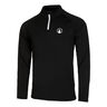 Big Serve 1/4 Zip Shirt,Lang&aelig;rmet Herrer-Sort,Hvid