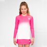 Crew Gradiant Shirt,Lang&aelig;rmet Pige-Pink,Hvid