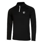 Quiet Please T&oslash;j Quiet Please Big Serve 1/4 Zip Shirt,Lang&aelig;rmet Herrer-Sort,Hvid