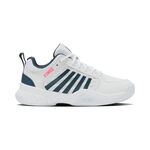 K-Swiss Tennissko K-Swiss Court Express 2 T&aelig;ppesko B&oslash;rn-Hvid,Petrol