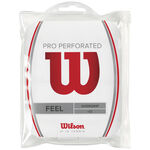 Wilson Overgrips Wilson Pro Overgrip Perforated Pakke Med 12-Hvid
