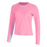 High Low Breezy Shirt,Langærmet Damer-Rosa