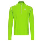 BIDI BADU Tøj BIDI BADU Zac Tech Half Zip Shirt,Langærmet Herrer-Neongrøn,Hvid