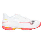 Mizuno Tennissko Mizuno Wave Exceed Court Grusbanesko Damer-Hvid,Koral