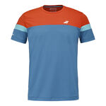 Babolat T&oslash;j Babolat Crew Neck T-shirt Herrer - m&oslash;rkebl&aring;, orange