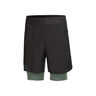 Pro Trail 2in1 Løbeshorts Herrer - grå, grøn