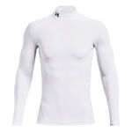 Under Armour Tøj Under Armour Coldgear Comp Mock Shirt,Langærmet Herrer-Hvid